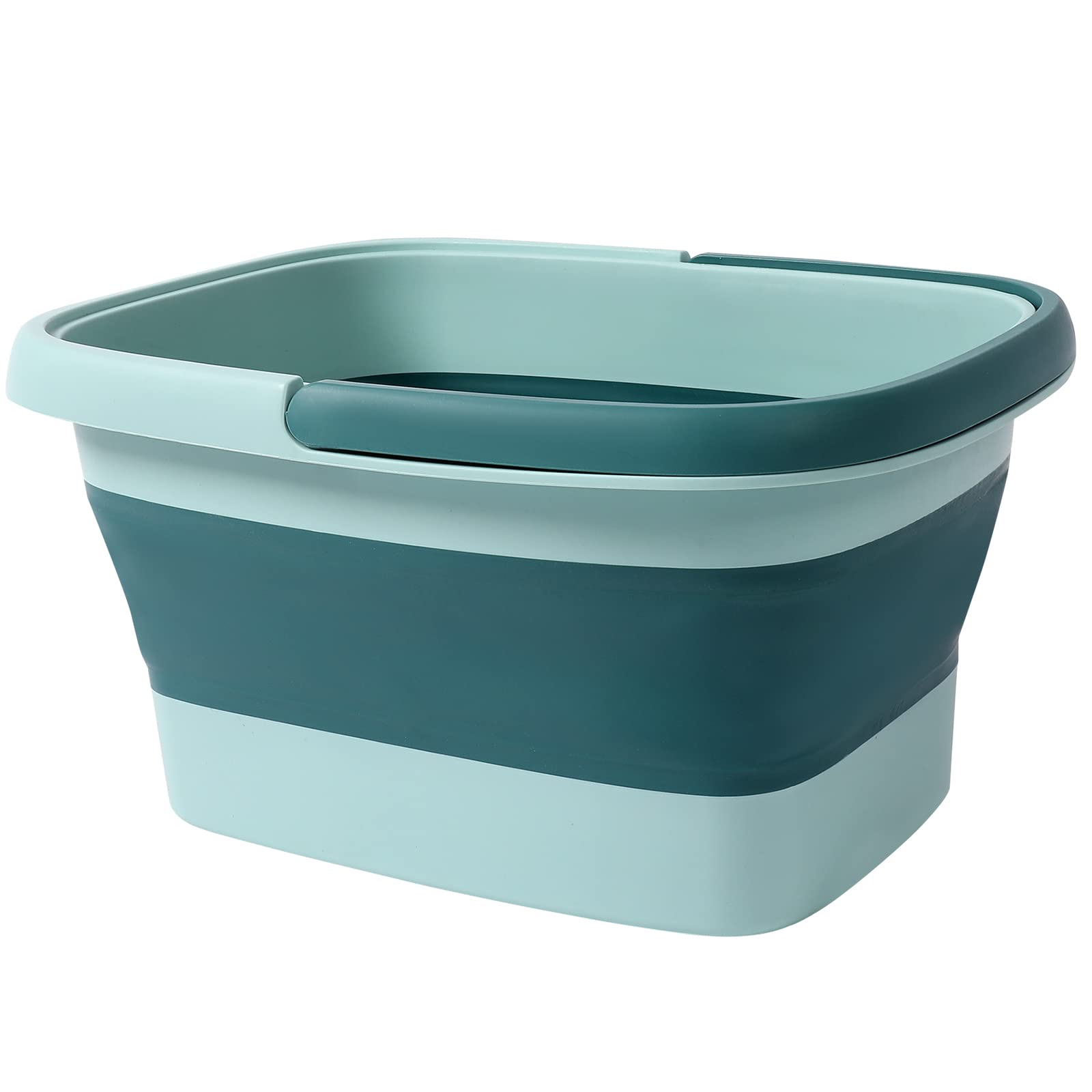 Foot Soaking Bath Basin, 15L (3.9gallon) Large Collapsible Plastic Bucket, Foldable Tub for House Cleaning, Space Saving Outdoor Waterpot for Garden or Camping, Portable Fishing Water Pail