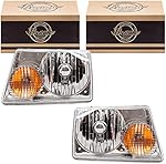 Pair Headlights fit 2001-2011 Ford Ranger Pickup Halogen Headlamps Housing Set