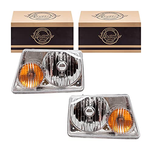 Pair Headlights fit 2001-2011 Ford Ranger Pickup Halogen Headlamps Housing Set