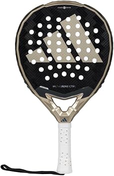 adidas Metalbone Ctrl 3.4 Racket - Black Champagne, Round Shape, EVA Soft Performance Foam, Carbon 16K