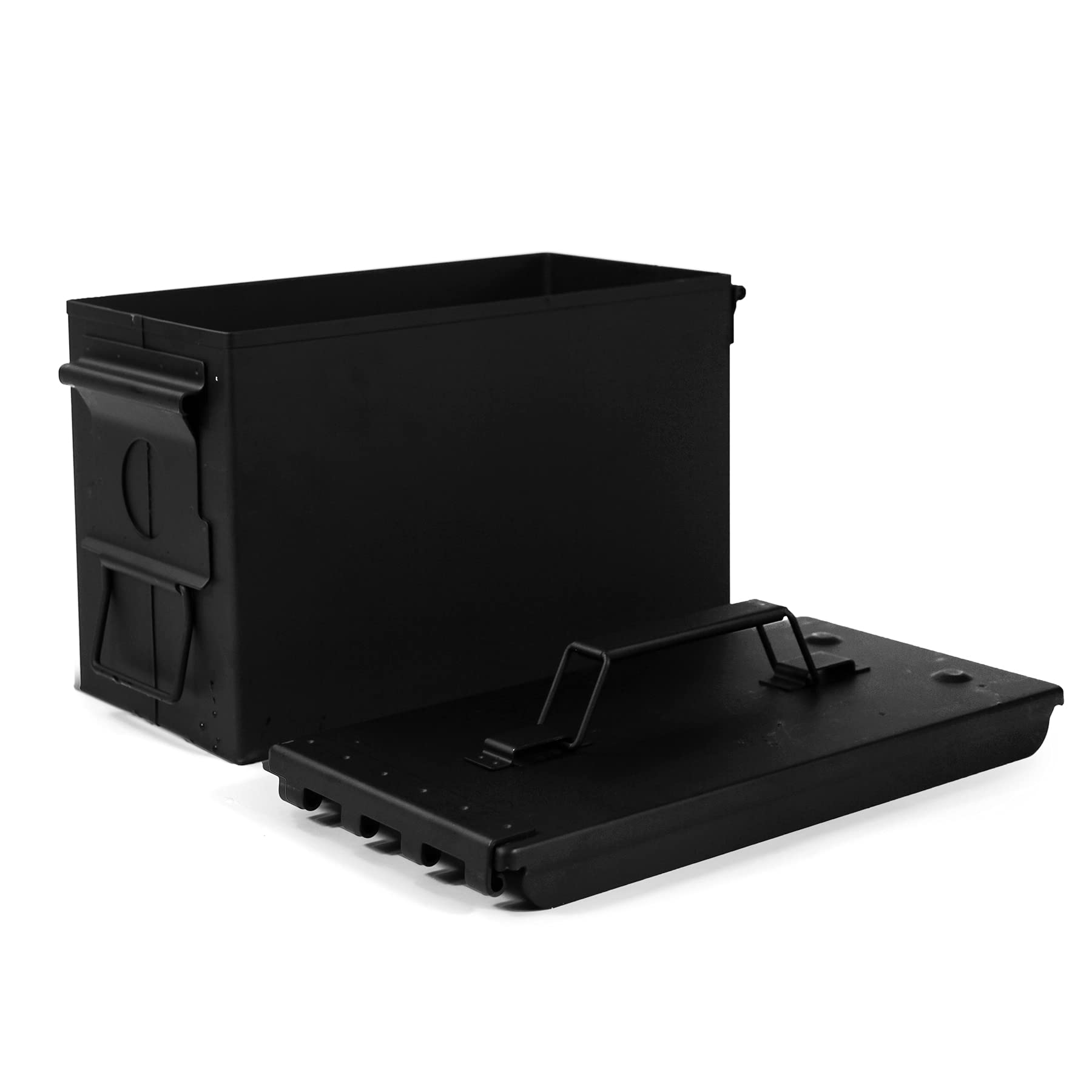 GUGULUZA Caja de Municiones de Metal Estanqueidad Caja de Almacenamiento Ammo Box, Negro - 50CAL