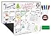 Monthly Planner Magnetic Calendar for Refrigerator Dry Erase Board 16" x 12" Set Includes: Refrigerator calendar magnet 4 markers My to do list Shopping list and eraser