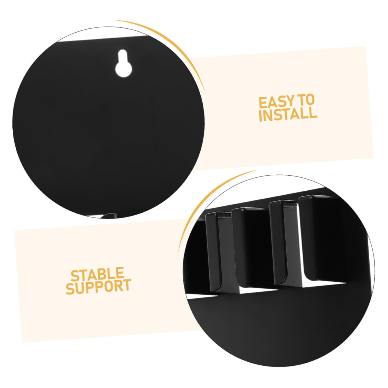 3 Piezas Soporte de Pared para Cortapelos Eléctricos Organizador Estable y Compatible con Varios Modelos Diseño Negro para Salones y Barberías Accesorios Profesionales para
