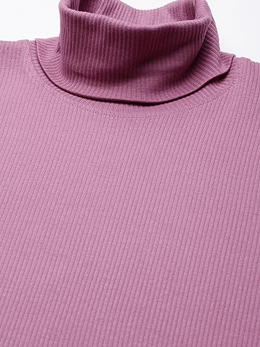 Image of TWIN BIRDS Women Cotton Turtle Neck Ribbed Tee | Full Sleeve Winter Top