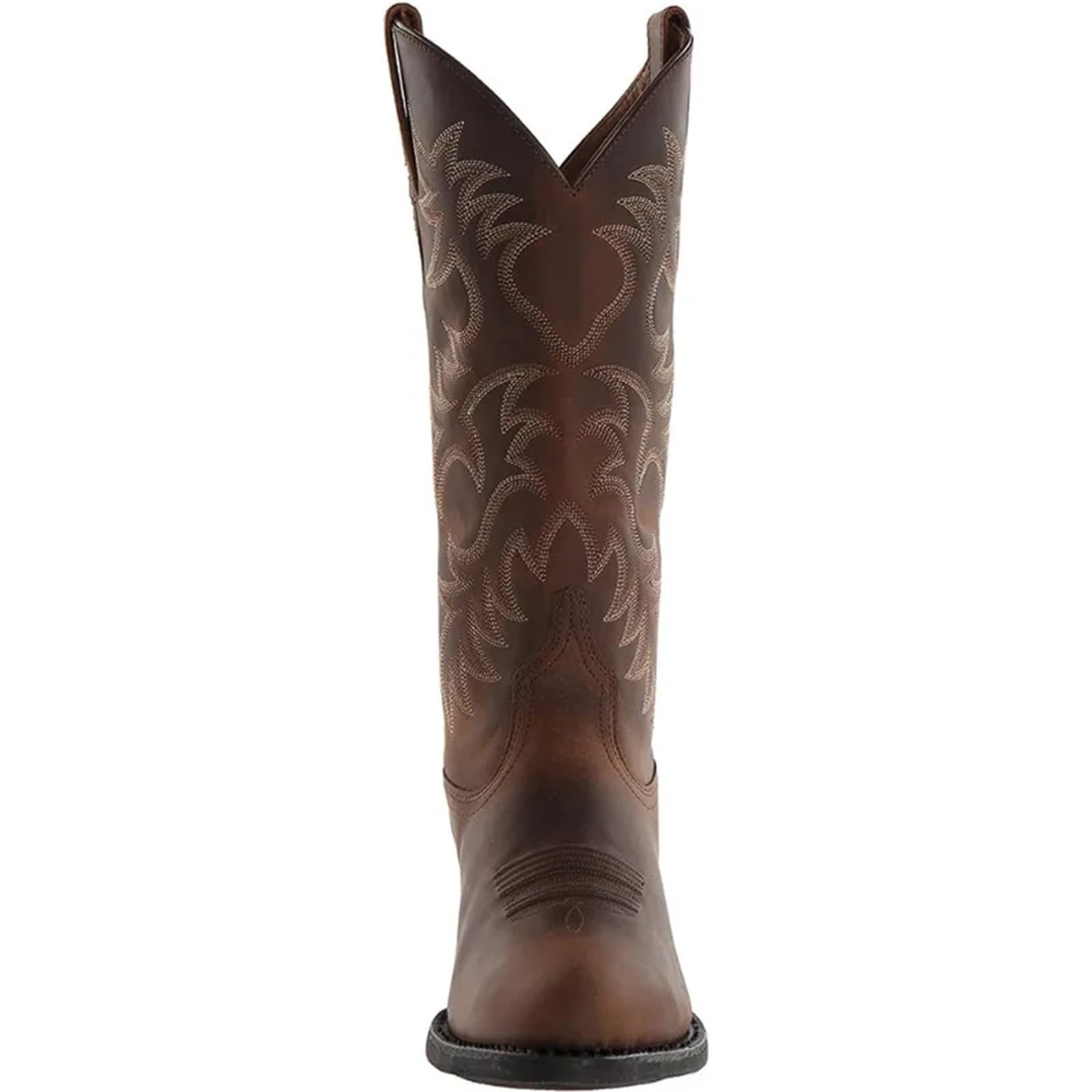 Santiag Femme Bottes Confortables en Cuir, Bottes for Hommes jusqu'aux Genoux, Bottes for Hommes, Bottes de Travail décontractées for Hommes, Grande Taille 46(Black,40)