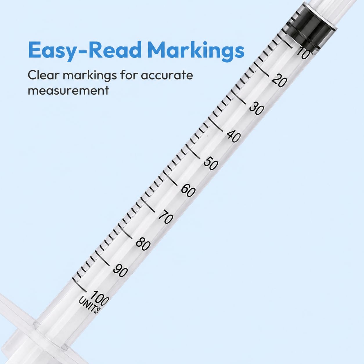 Pack of 100 Syringes U-100 31G 5/16" 1ml, Disposable Syringe, Lab Supplies — Amazon image 3