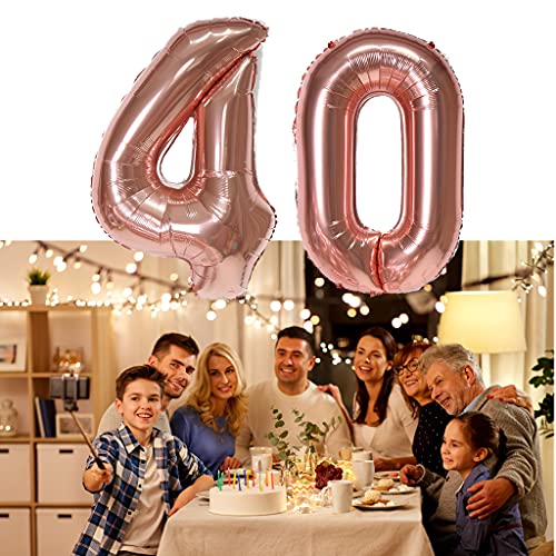 Palloncini numero 40 donna oro rosa palloncini 40