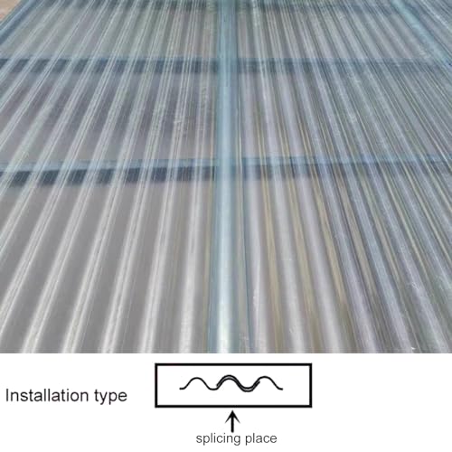 Panel de techo corrugado transparente con protección UV para exterior 6