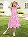 GRACE KARIN Girls Dresses Halter Neck Sleeveless Midi Floral Dress Summer Beach Dress Size 10-12,Light Pink Floral