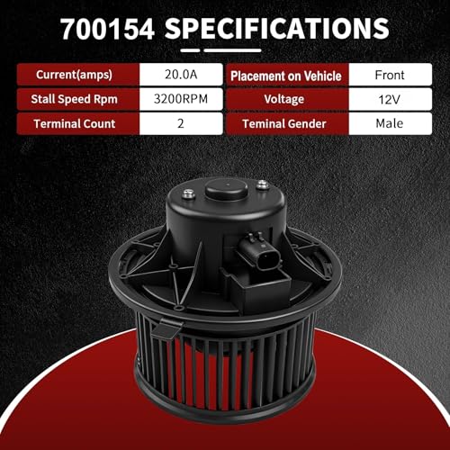Image of Vetmor 700154 HVAC Heater Blower Motor w /Fan Cage for 2002-2007 Jeep Liberty, 2002-2006 Jeep Wrangler TJ Left Hand Drive, Replaces# 5066553AA 615-00680 5139720AA