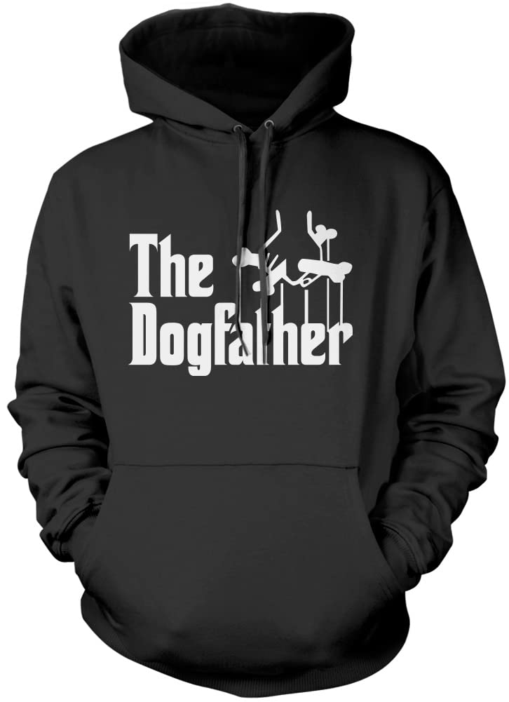 Hotscamp Boys Black The Dogfather Unisex Hoodie - XX-Large