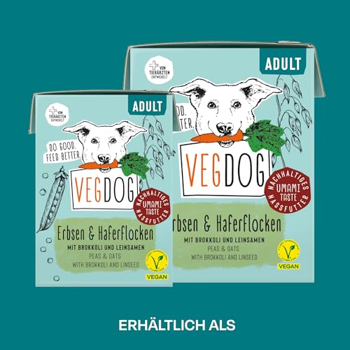VEGDOG hypoallergenes Nassfutter, Adulte Hunde, Erbsenprotein, 10x200g