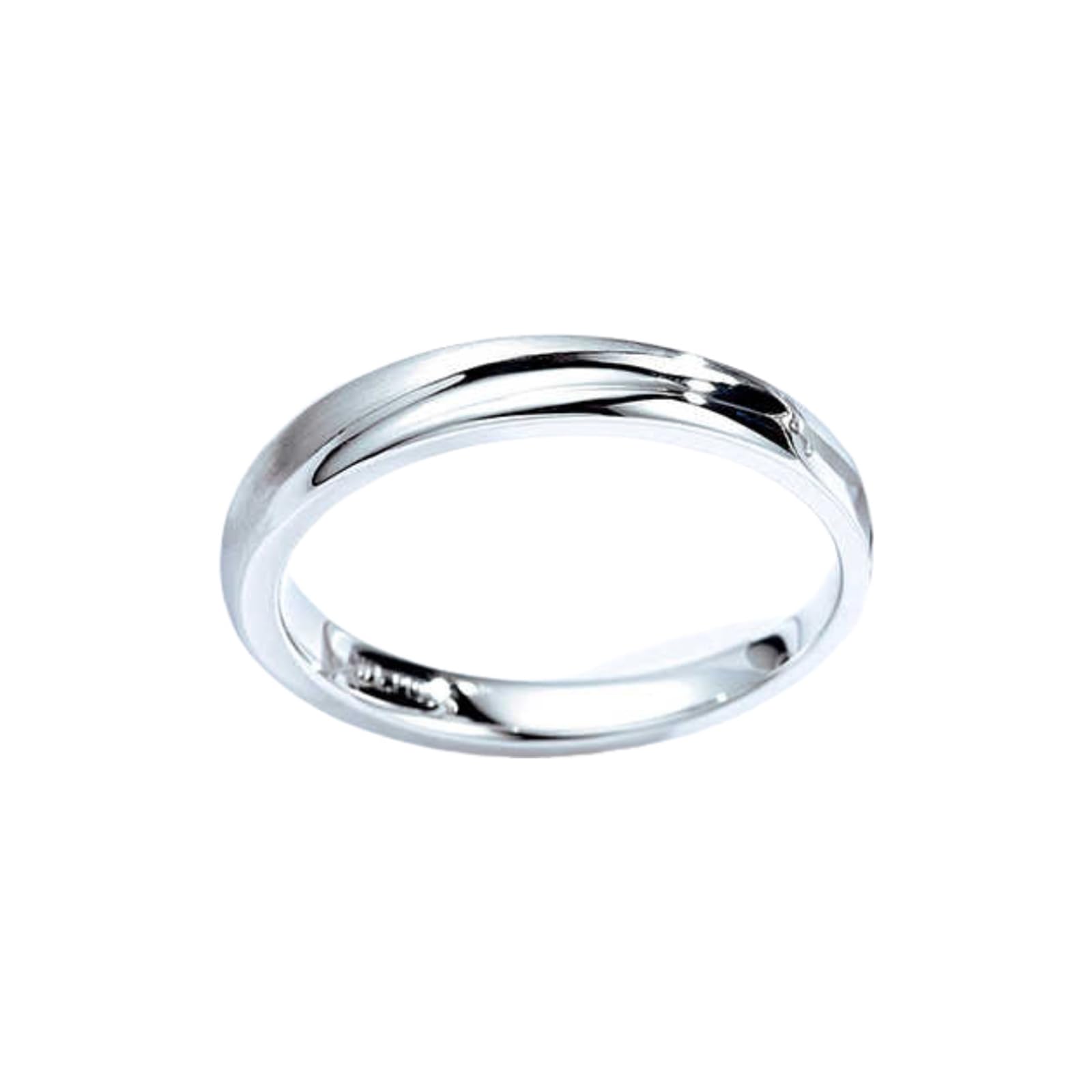 Anillos de compromiso de oro blanco 375, alianzas de boda de oro real de 9 quilates, sin piedras preciosas, anillo de banda de 3,4 mm, para hombre, talla 70 (22,3)