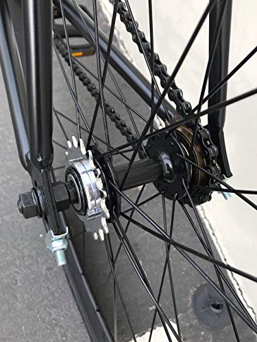 Fixer Bike Road Bike Alumium Alloy Urban Bike Flip Flop Hub City Bike Riser Bar 700c 54cm Road Bike (Black) - Thumbnail 4