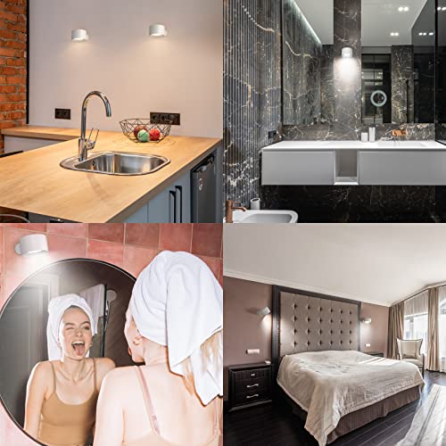 Image of Koopala LED Wall Sconces, Wall Mounted Lamps with Rechargeable Battery Operated Dim 3 Brightness Removable Charging 360Rotate Magnetic Ball, Cordless Wall Light for Reading Study Bedside Hallway