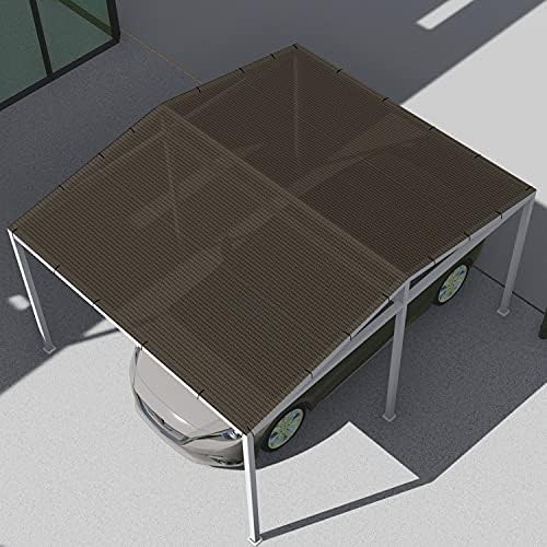 E&K Sunrise 8' x 50' Brown Sun Shade Fabric Sunblock Shade Cloth Roll, 95% UV Resistant Mesh Netting Cover for Outdoor,Backyard,Garden,Greenhouse,Barn,Plant (Customized