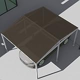E&K Sunrise 8' x 50' Brown Sun Shade Fabric Sunblock Shade Cloth Roll, 95% UV Resistant Mesh Netting
