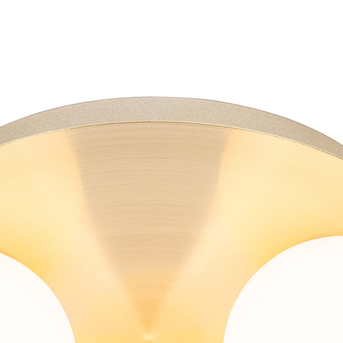 Qazqa Plafón de baño moderno latón 3 luces - Cederic Acero/Vidrio Redonda Adecuado para LED Max. 3 x 40 Watt