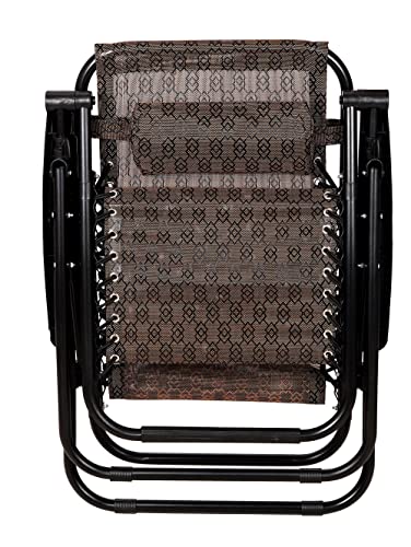 Image of Ash & Roh Zero Gravity Lawn Chair Anti Gravity Lounge Chair Adjustable Recliner Pillow Outdoor Camp Chair for Poolside Backyard Beach, Support (Burgundy Pattern)