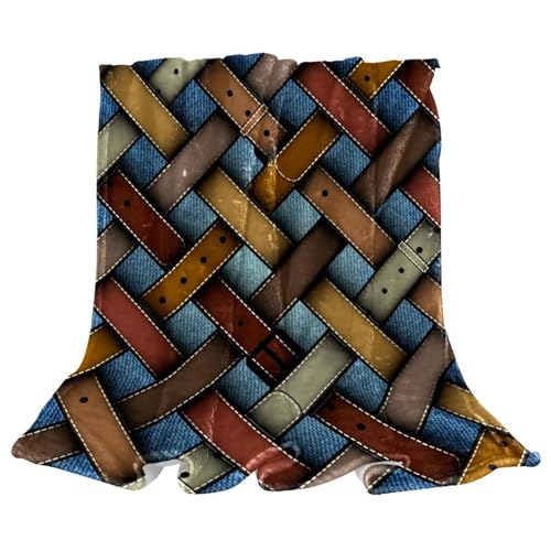 Couverture de lit polaire et plaid de canapé design diagonal