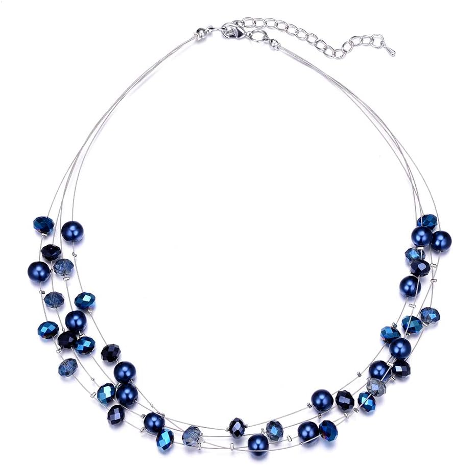 Beaded Pearl Choker Necklace