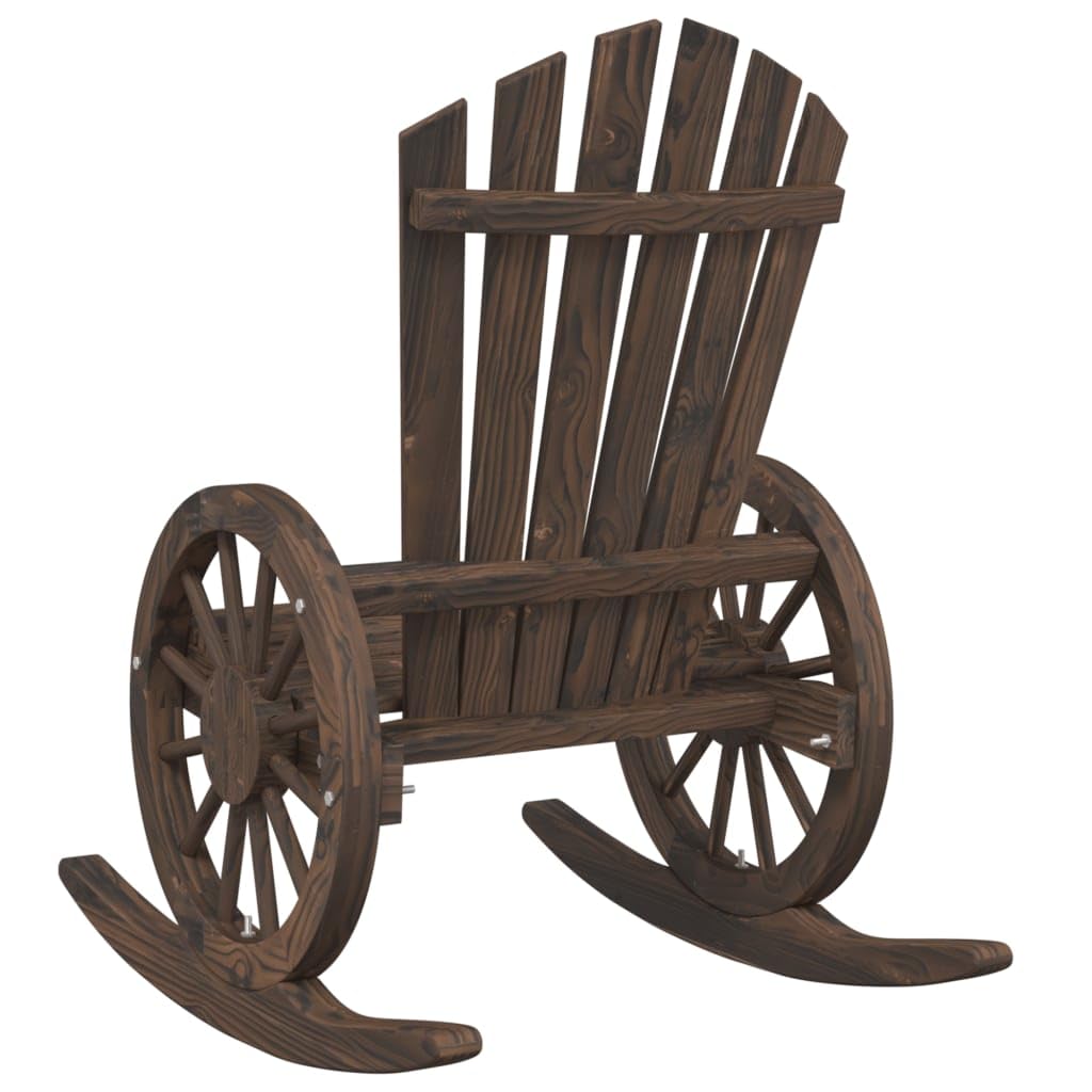 Adirondack krzesło bujane krzesło ogrodowe ogrodowe z litego drewna jodła odporne na wilgoć ergonomiczne siedzisko podłokietnik koło wózek wykorzystanie patio taras basen balkon