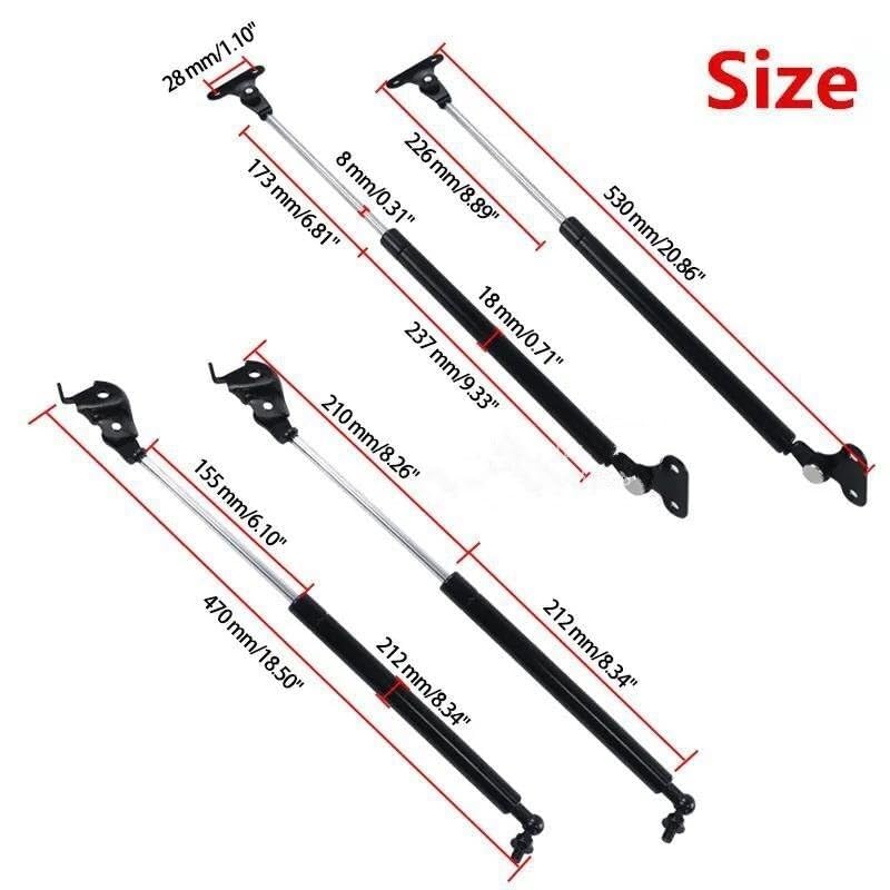 Tige de support de levage renforcée pour capot Land Cruiser 90-97
