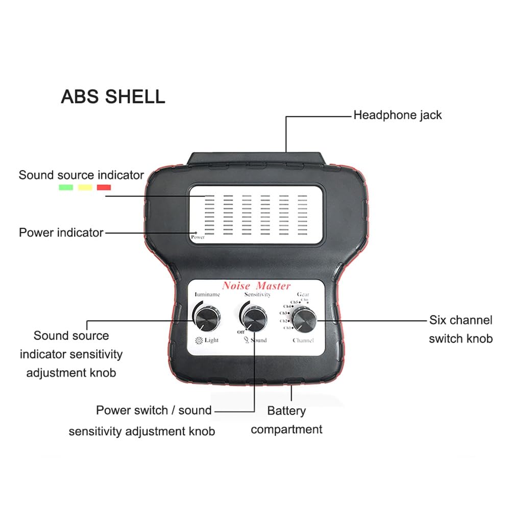 Estetoscopio Electrónico Buscador de Ruido para Automóvil Máquina de Diagnóstico Detector de Ruido Multicanal Detector de Sonido Anormal