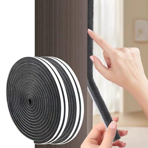 Brush Weather Stripping,0.35in x 66Ft Total, Window Insulation Seal, Door Draft Stopper, Soundproofing, Adhesive Door Seal Strip by KAIYUER - Used condition - US$13.83