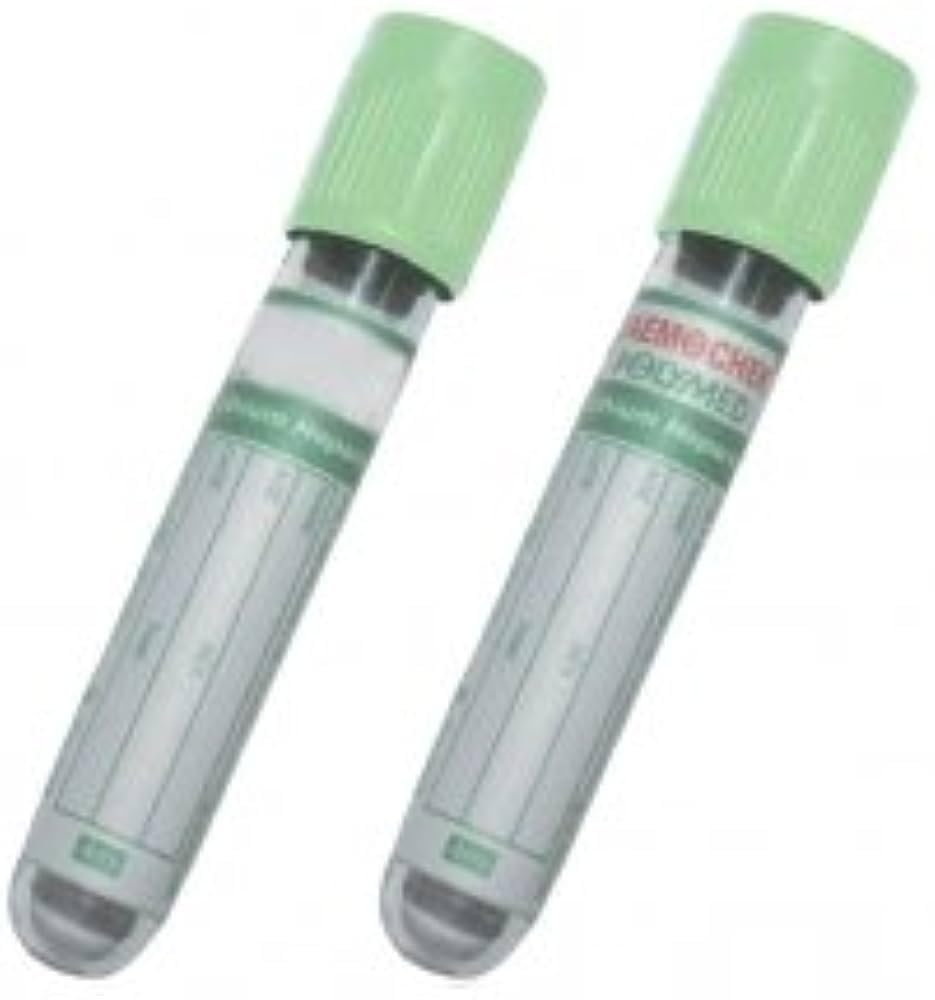 BD Vacutainer PST II Tube 8ml with Light Green Hemogard Closure (Pack of 100) (367377)