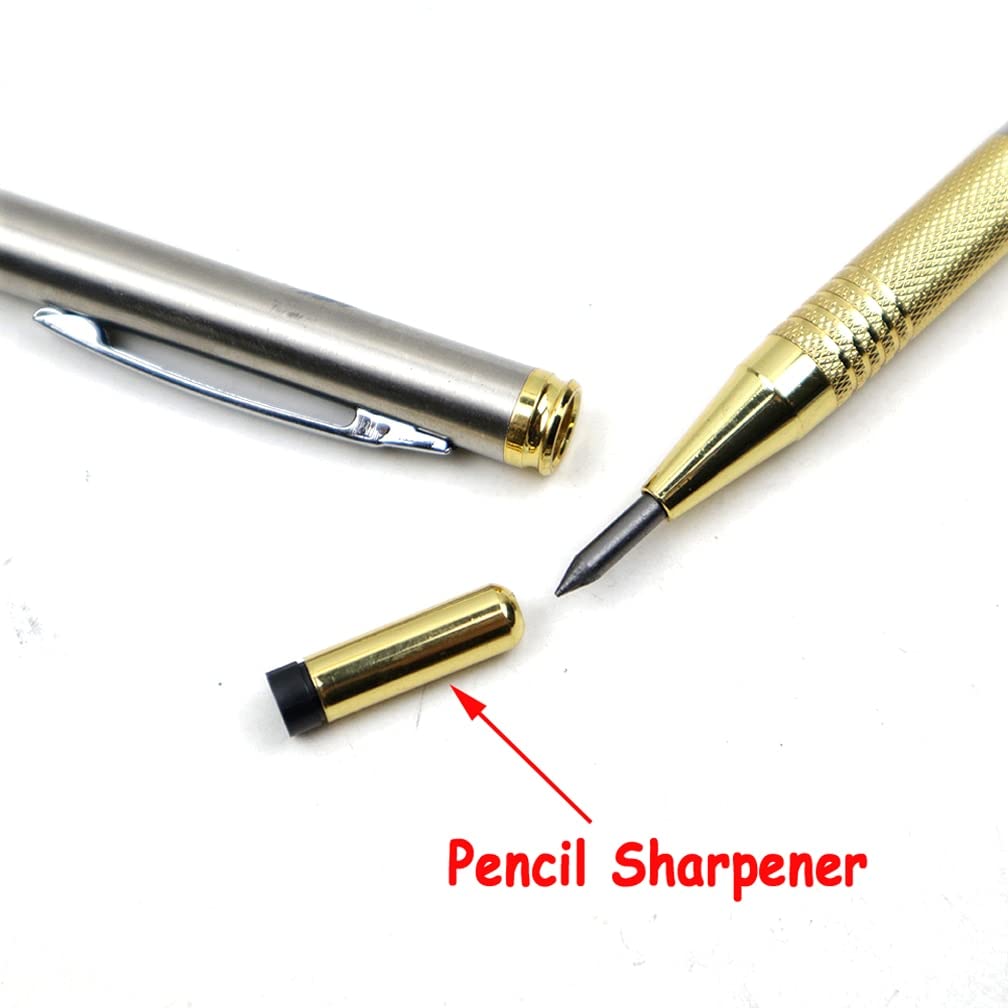 Ołówki Ołówek mechaniczny 2,0/3,0 mm 2B Metalowy ołówek automatyczny Szkic Rysunek do prac stolarskich Artykuły papiernicze (3,0 mm 1 wkład) (3,0 mm 1 wkład)