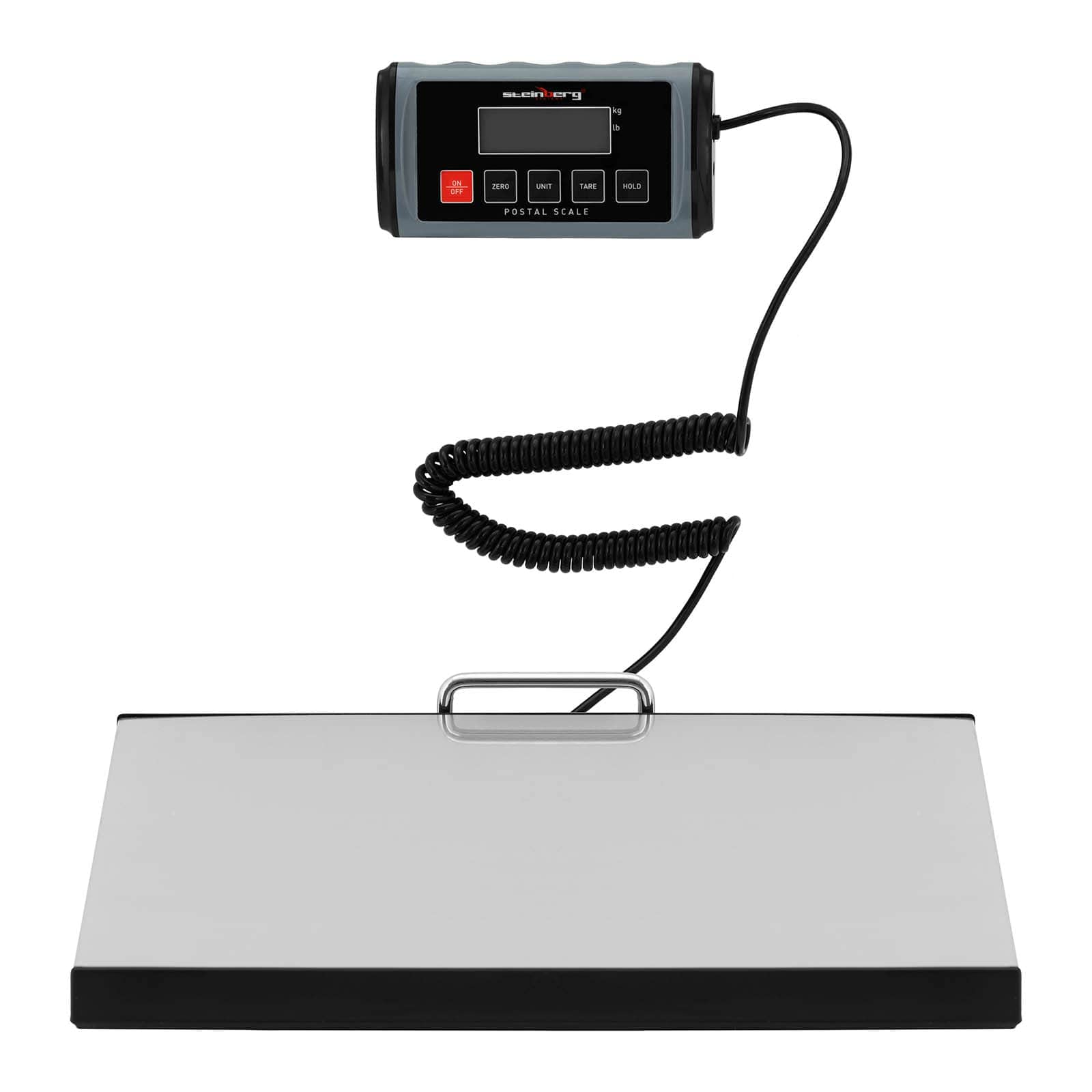 Steinberg Systems SBS-PT-200SB Paketwaage 200 kg / 0,1 kg 35,5 x 40,5 cm externes LCD Paketwaage digital Bodenwaage