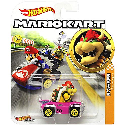 Hot Wheels Bowser Super Mario Kart Character Car Diecast 1:64 Scale
