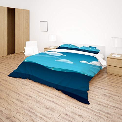 Housse de couette taies d oreiller lit Long Twin microfibre polyester 5 - 5