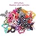 AKOAK 20 Pcs Per Pack Lovely Baby Girl's Rabbit Ear Hair Tie Bands Polka Dot Leopard Trip Ponytail Holder