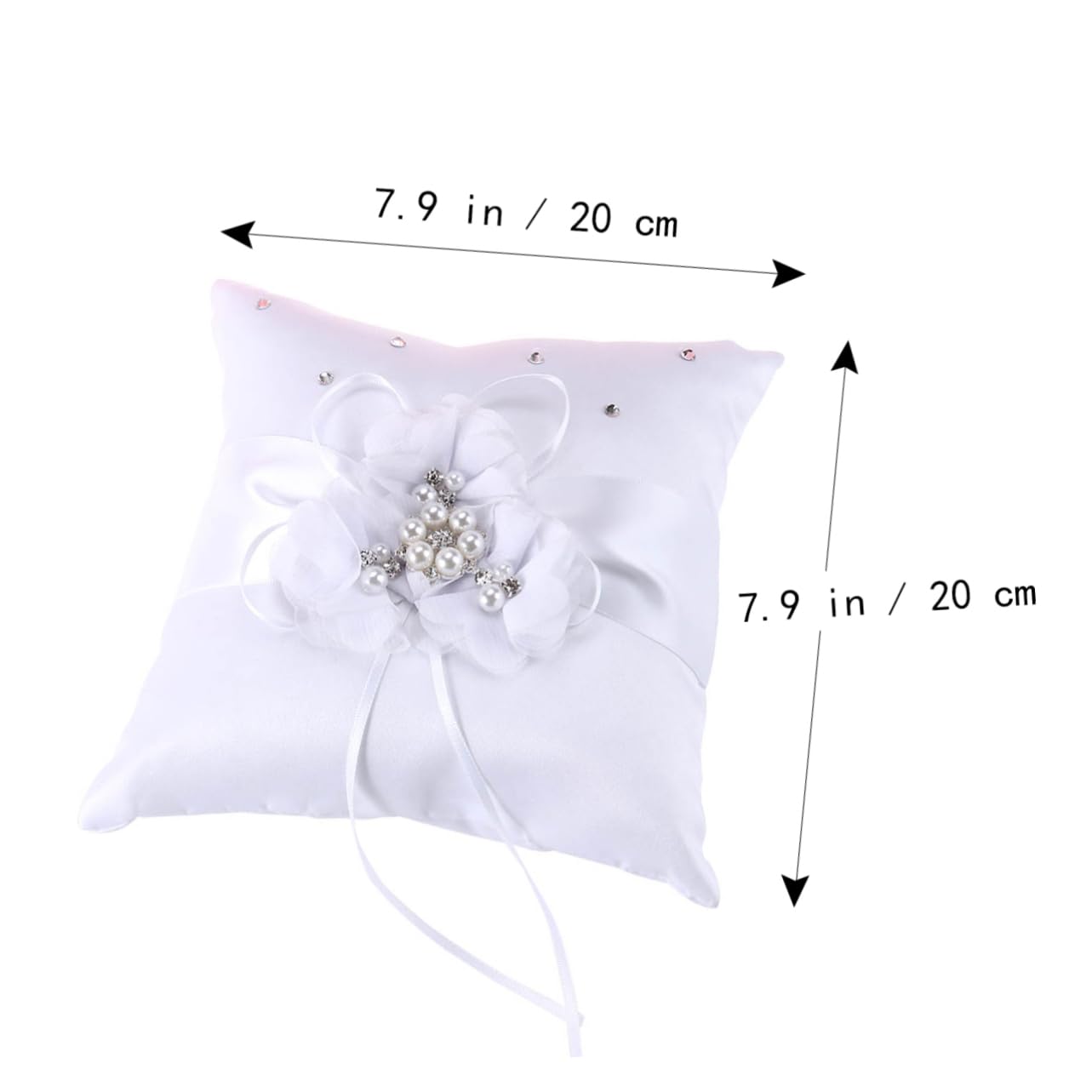NOLITOY 3pièces Coussin Alliance De Mariage avec Fleurs Et Perles Élégantes Accessoire Chic pour Cérémonie De Mariage