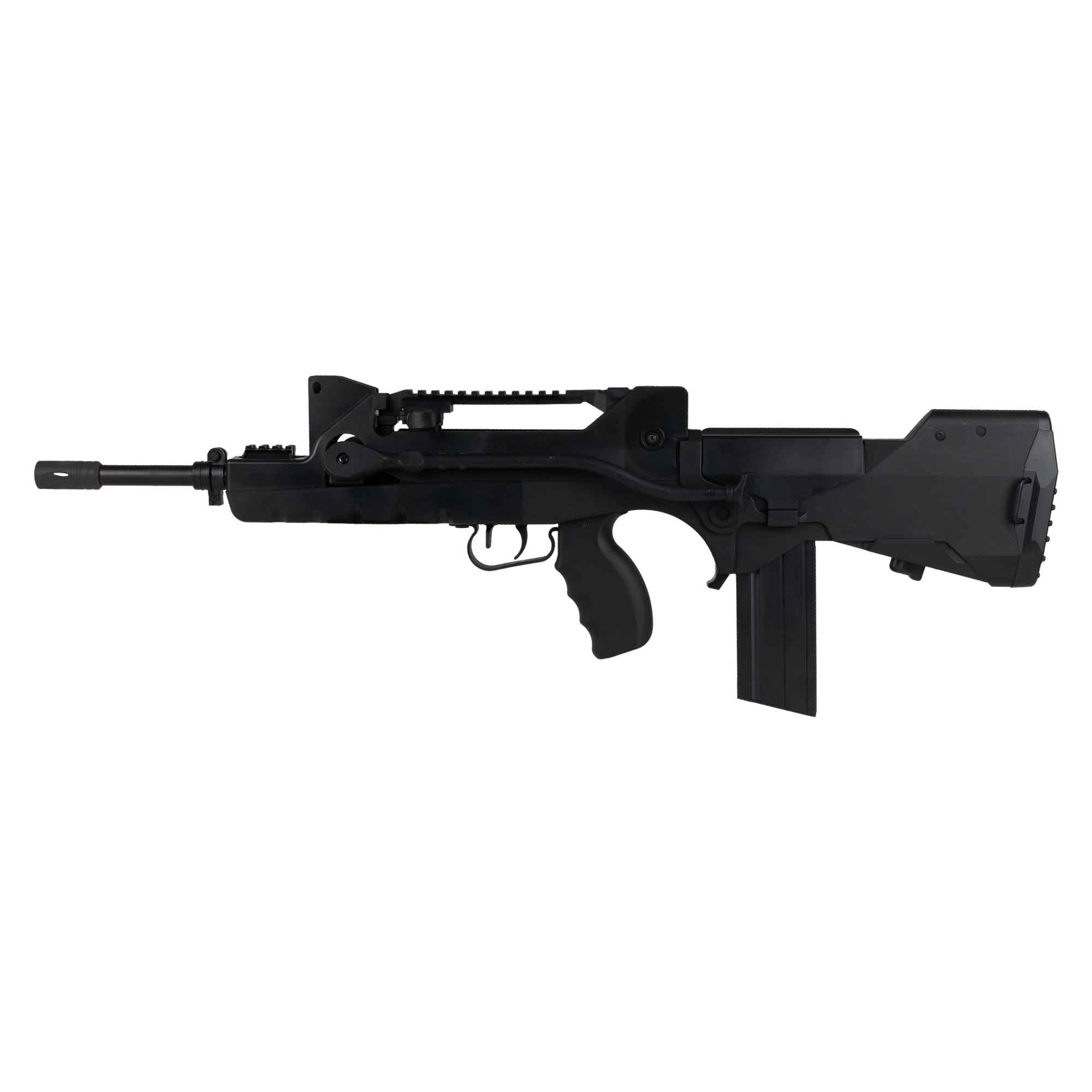 Fucile Softair Manuale a Molla Famas Migliorato/Potenza: 0,9 Joule/Colore:Nero/plastica ABS ad alta resistenza