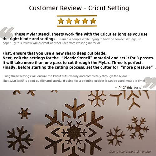 10PCS 10mil Blank Mylar Stencil Sheets,12X12 inch Milky Translucent PET