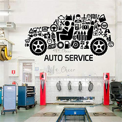 Preisvergleich Produktbild PMSMT Autowandaufkleber, Autokunst, Wandtattoo, Reparaturservice, Fenster, Auto, Garage, Vinyl, Wandbilder, Kunst ac044
