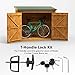 Shed Door Latch T-Handle Lock Kit with 5 Keys,BTEOBFY 5-1/2