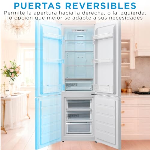 Midea Frigorífico Combi No Frost 55 cm ancho x 180 cm Blanco - Nevera libre instalación 199 L + 71 L Congelador - Refrigerador de bajo consumo con congelador vertical | Color Blanco - imagen 8