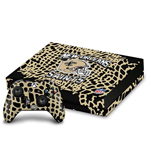Skin vinyle NFL New Orleans Saints pour vibrer devant la Xbox One X au salon