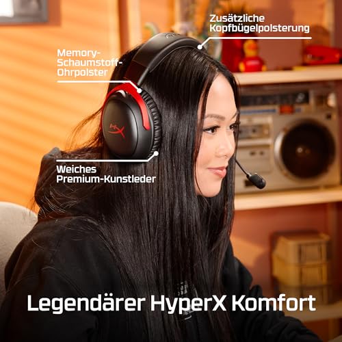 HyperX Cloud III S Wireless Gaming Headset mit bis zu 120 Std. Akkulaufzeit – Ansicht 5