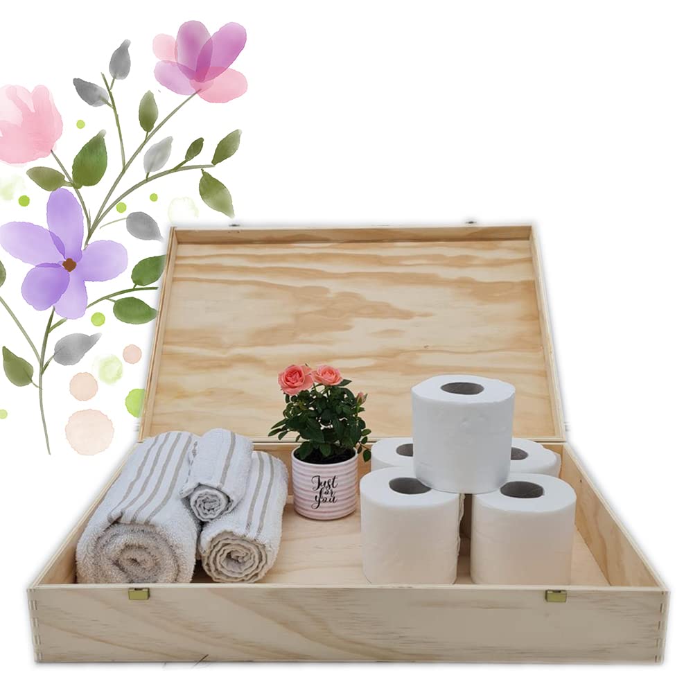 Cassetta In Legno Di Pino Massello Per 6 Bottiglie Da 750 Ml – Fatta In Italia, 51,6x33,7x9,3 Cm, Con Gancio E Cerniere, Personalizzabile Per Regalo Vino O Birra