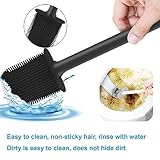 Samaly Silicone Toilet Brush, Bathroom Deep Cleaning Bowl Buddy Toilet Brush with Soft Flexible Bristles and No-Slip Plastic Handle, Toilet Brushes with holders and Base for Anti-drip, Black - Image 4