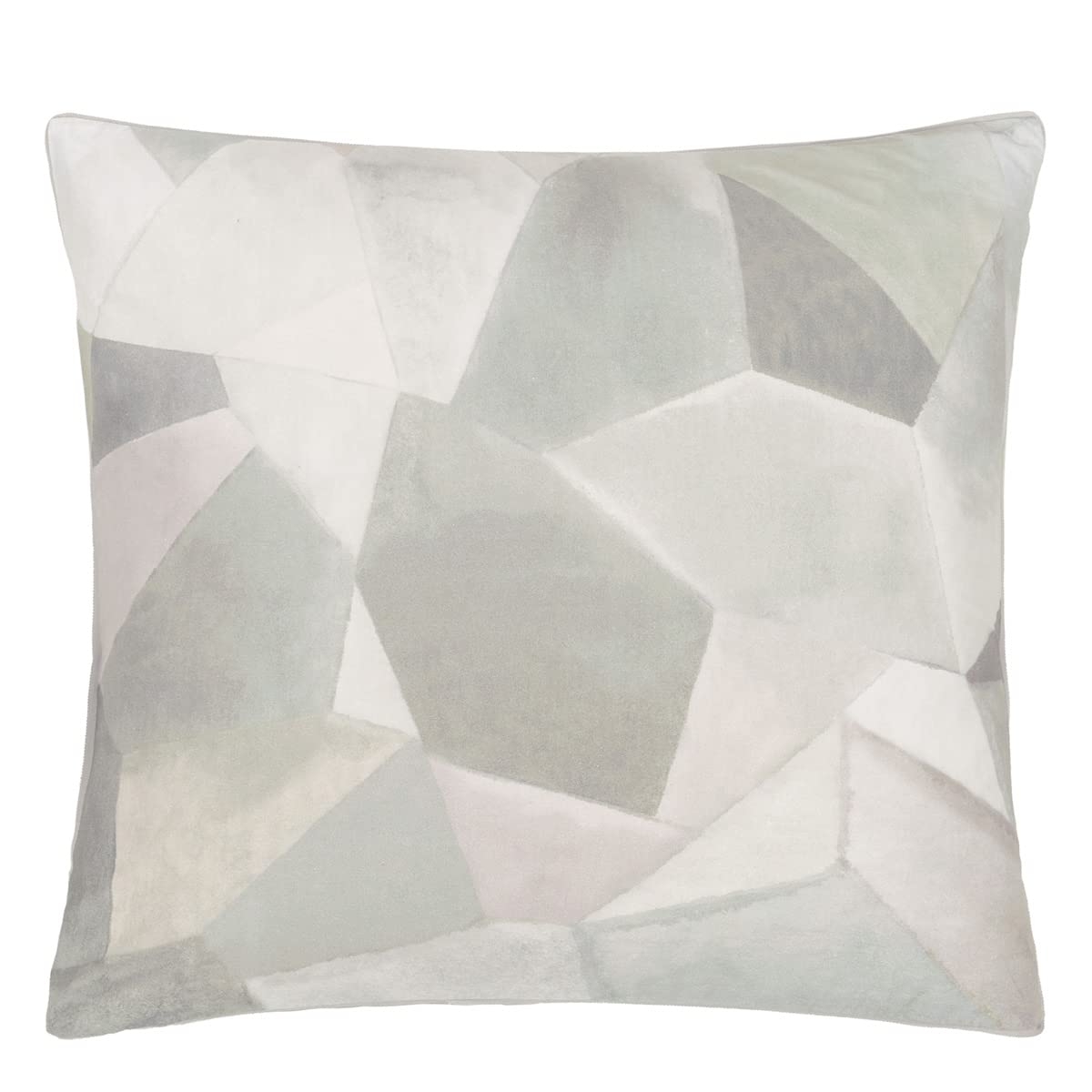 Designer Guild Printed Cotton Percale Pillowcase, Modern Geo Pewter, 65 x 65 cm, Beige, 65 x 65 cm (Pack of 1)