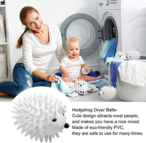 image for BlueJanyee 3pcs Hedgehog Dryer Balls Reusable Laundry Dryer Balls for 
