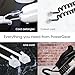 power gear Telephone Line Cord, 25 Feet, Black Phone Cord, Modular Jack Ends, Works for Phone, Modem or Fax Machine, for Use in Home or Office, 76580