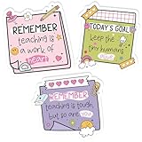 (3Pcs) Teacher Reminder Stickers Pack Motivational Educator Decal Waterproof Laptop Kindle Water Bottle Bumper Gift Inspire Your Favorite Teacher!