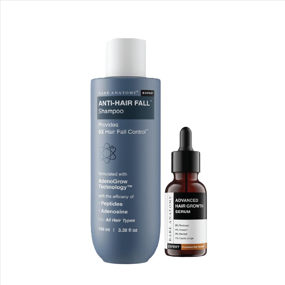 Bare Anatomy Anti-Hair Fall Shampoo 100ml & Serum 30ml - Image 1